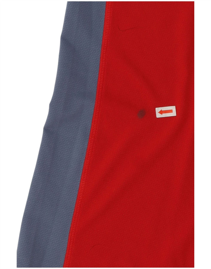 New Balance Herren-T-Shirt-Oberteil, Mittelrot, Farbblock