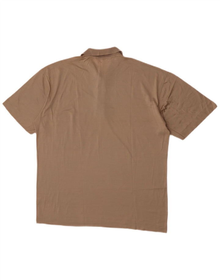 Cacharel Herren-Poloshirt, groß, beige Baumwolle