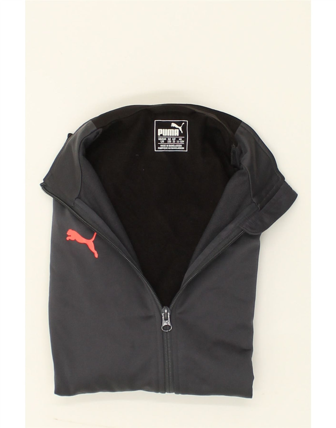 PUMA Girls Tracksuit Top Jacket 11-12 Years Black Colourblock | Vintage Puma | Thrift | Second-Hand Puma | Used Clothing | Messina Hembry 