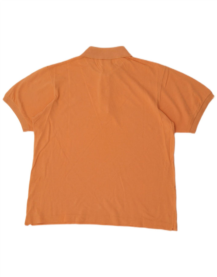Lacoste Herren-Poloshirt, Größe 5, große orangefarbene Baumwolle
