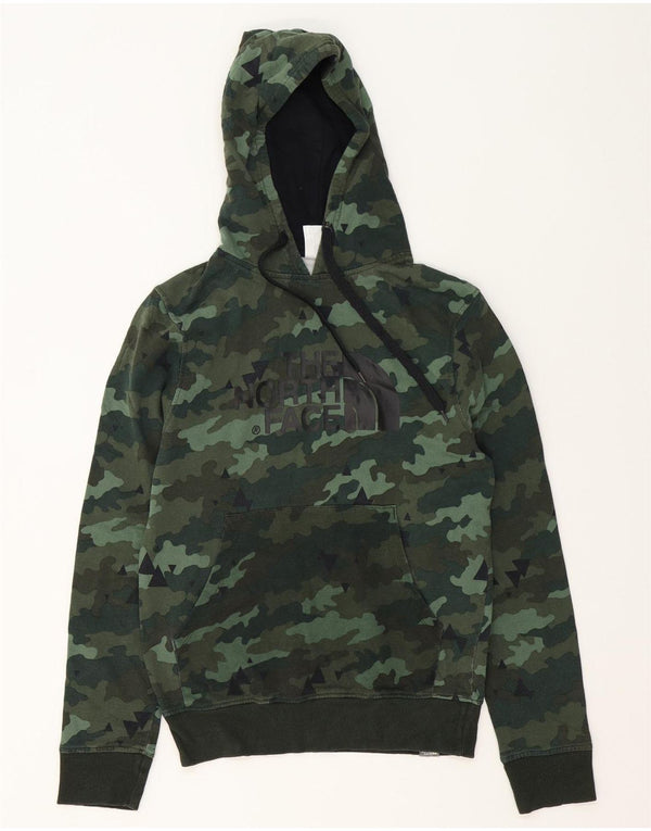 The North Face Herren-Kapuzenpullover mit Grafik, XS, grün, Camouflage-Baumwolle