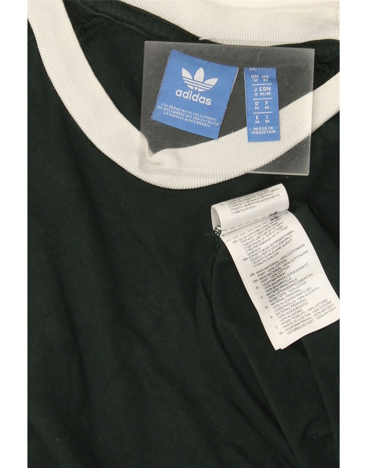 Adidas Herren Grafik-T-Shirt aus mittelgrüner Baumwolle