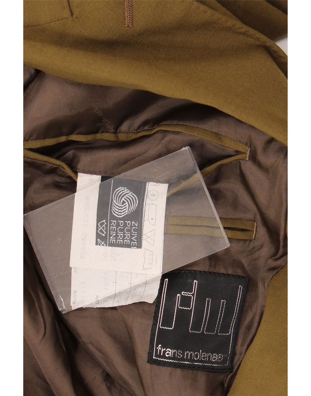 Vintage Herren Zweireiher Blazer Jacke UK 38 Medium Khaki Schurwolle