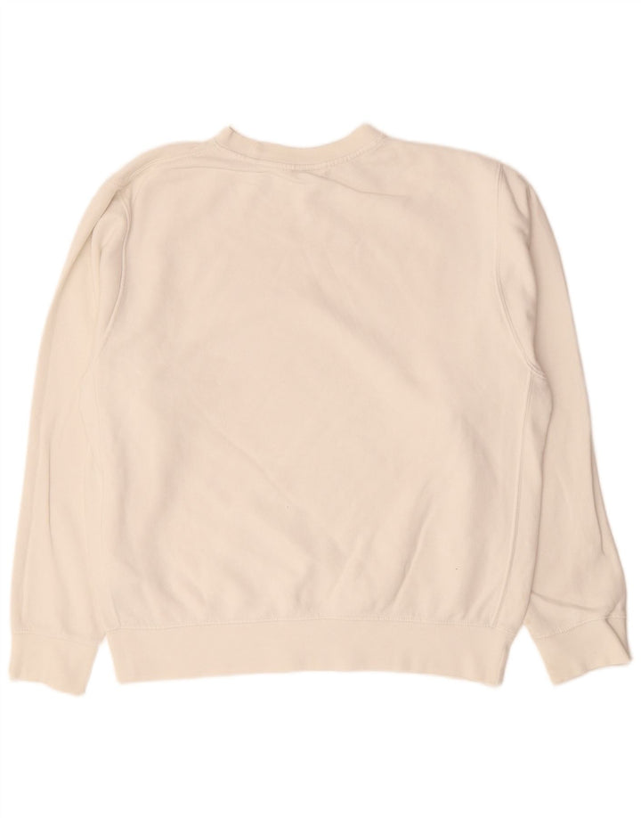 NIKE Herren-Sweatshirt-Pullover aus mittelweißer Baumwolle