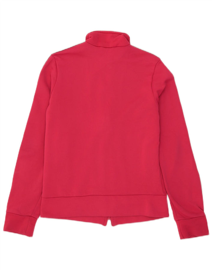 Adidas Damen Trainingsanzug Top Jacke UK 12 Mittelrosa Polyester