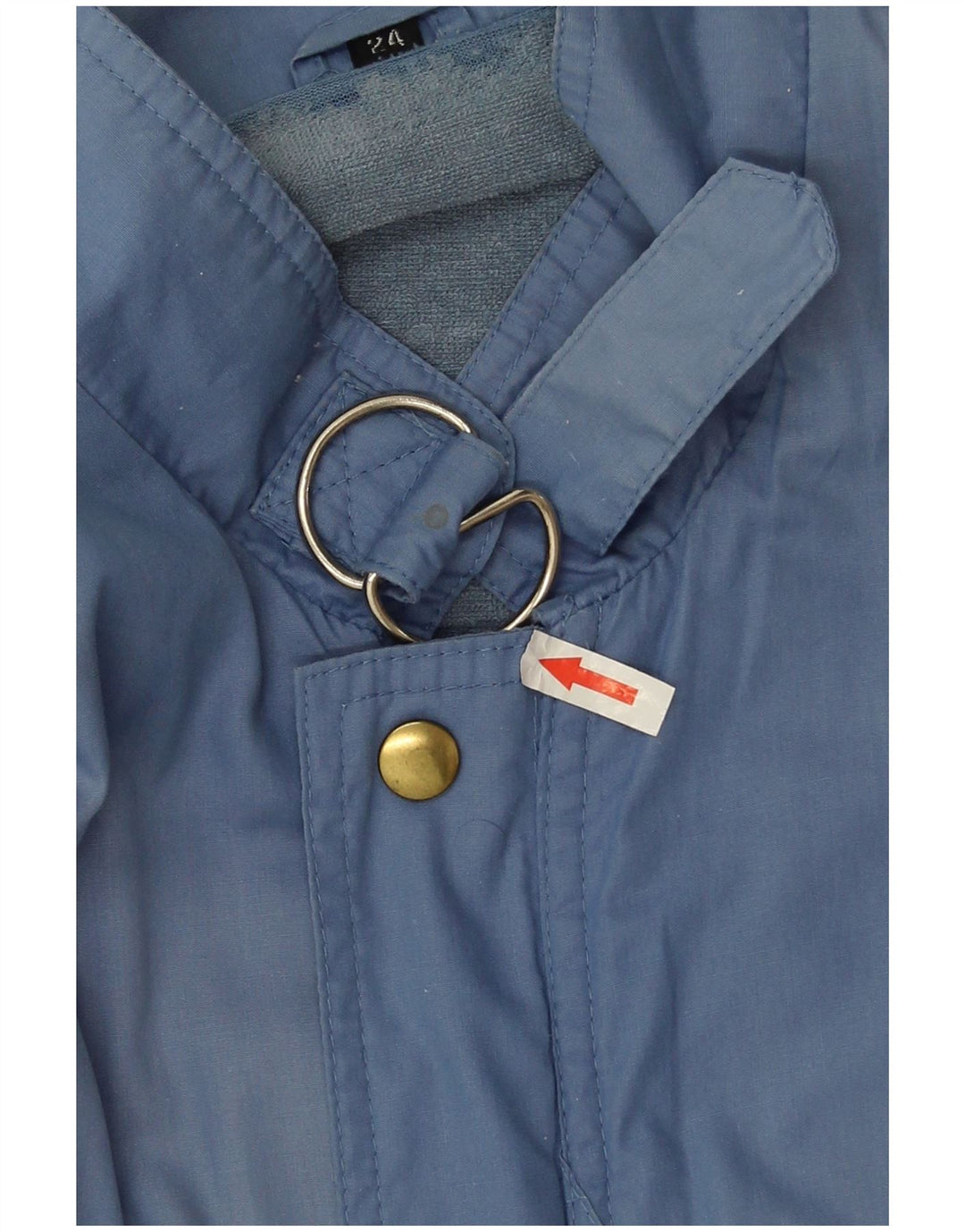 Vintage Herren Bomberjacke UK 38 Mittelblaues Polyester