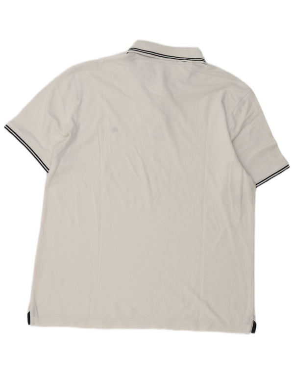 Champion Herren-Poloshirt, groß, weiß gestreift