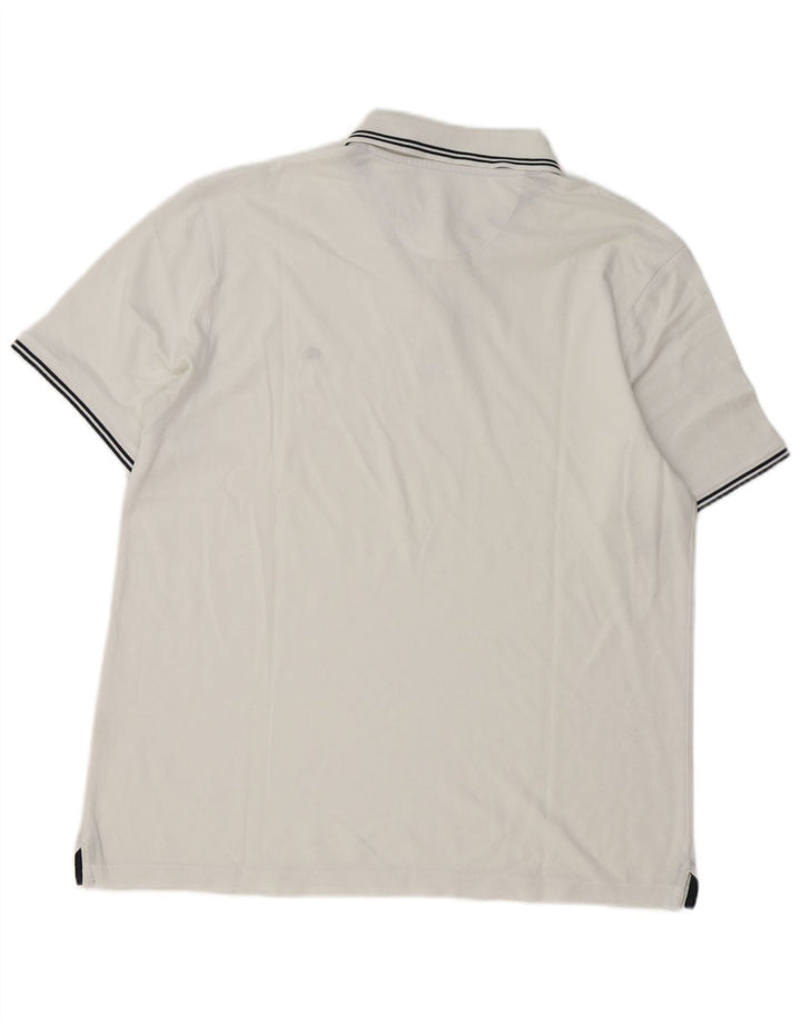 Champion Herren-Poloshirt, groß, weiß gestreift