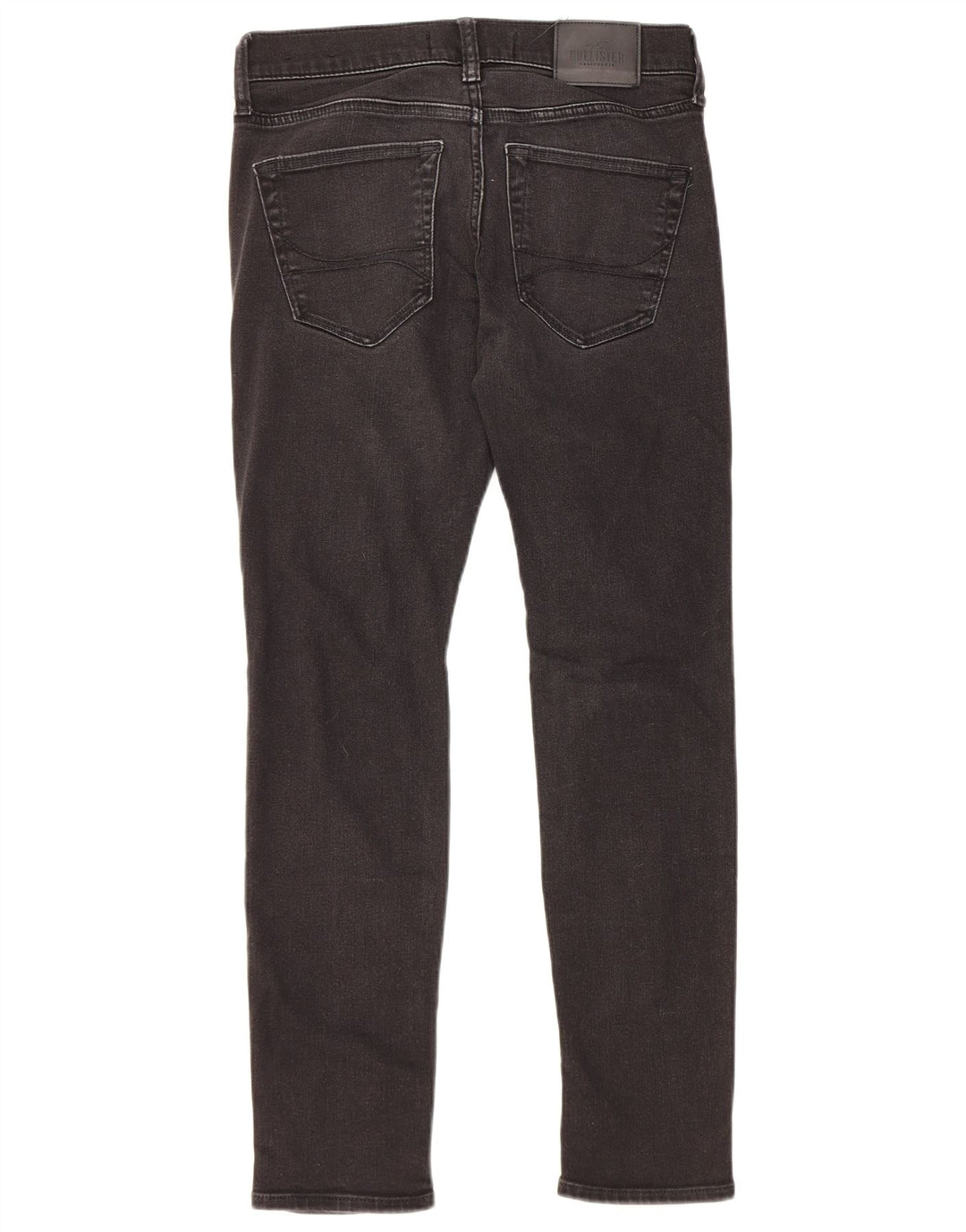 Hollister Distressed Slim Jeans für Damen, W29, L30, schwarze Baumwolle