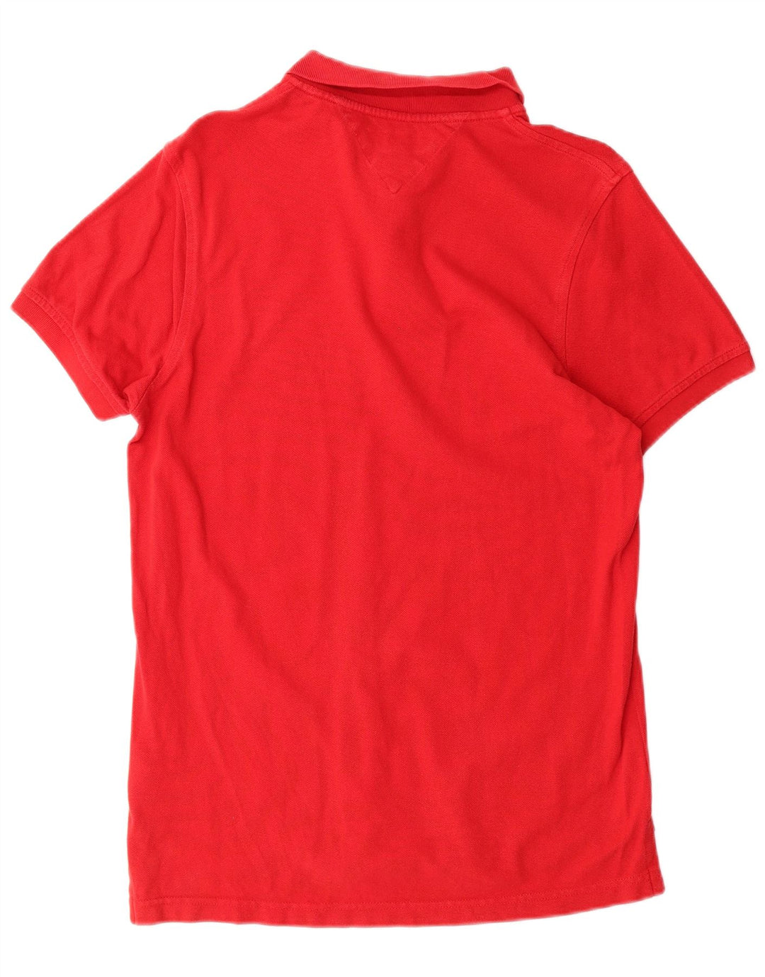 TOMMY HILFIGER Mens Slim Fit Polo Shirt Medium Red Cotton