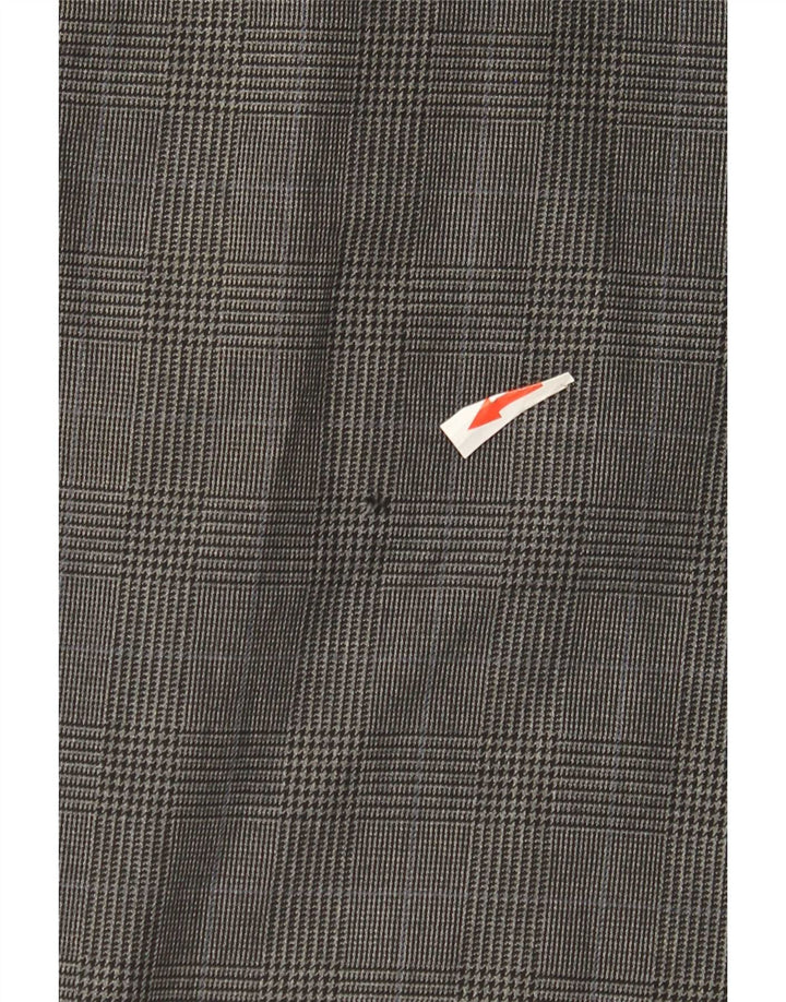 Gap Herren Extra Sim Fit Chinohose W34 L32 grau karierte Baumwolle