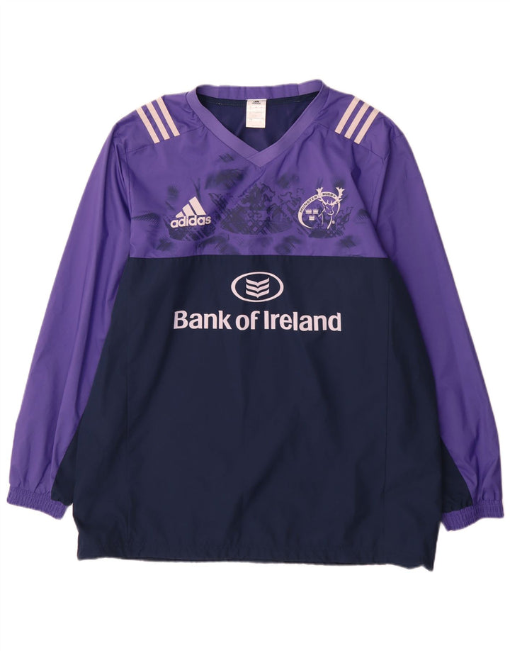 Adidas Munster Rugby Pullover-Trainingsanzug für Herren, Größe L, Lila, Sport