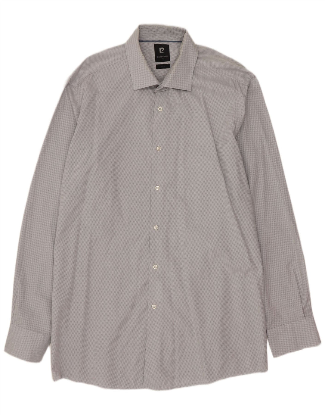 PIERRE CARDIN Herrenhemd Größe 43 XL Blau gepunktet