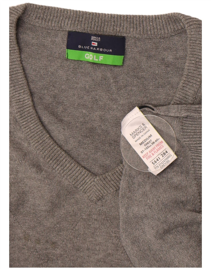 MARKS & SPENCER Herren Blue Harbour Vest Tank Top UK 38/40 Mittelgrau
