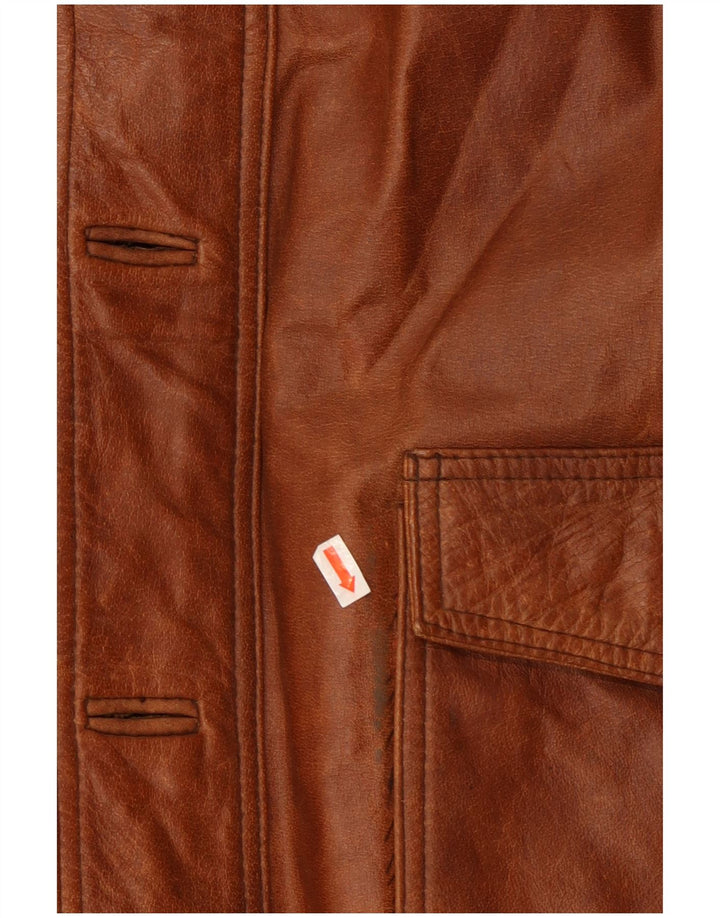 UNION RIVER Herren Lederjacke UK 42 XL Braunes Leder