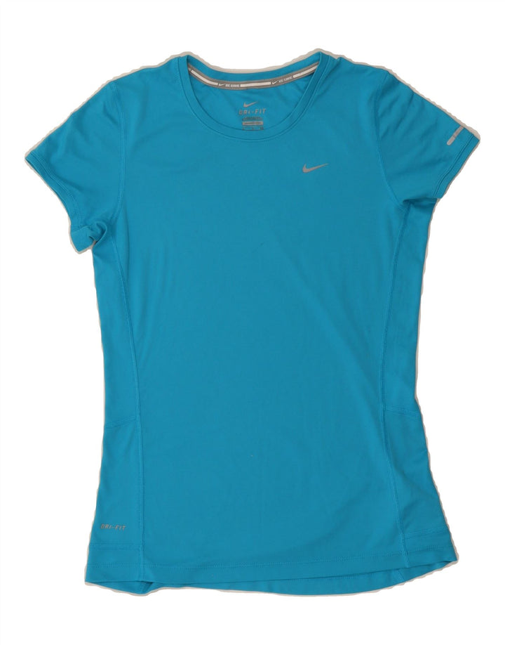 NIKE Womens Dri Fit T-Shirt Top UK 10 Small Blue Polyester Vintage Nike and Second-Hand Nike from Messina Hembry 