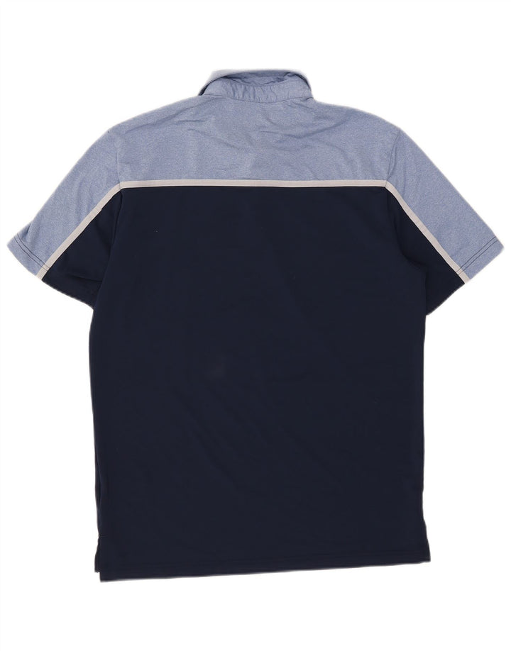 Adidas Herren-Poloshirt, klein, marineblau, Colourblock-Polyester