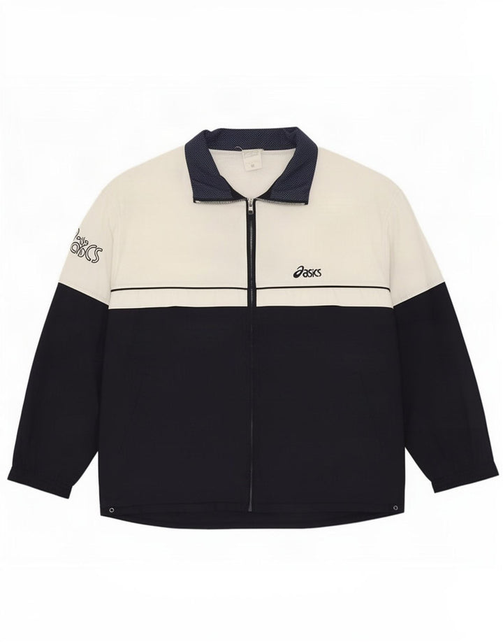 Asics Herren-Trainingsanzug-Oberteil, Jacke, XL, Schwarz, Colourblock-Polyester