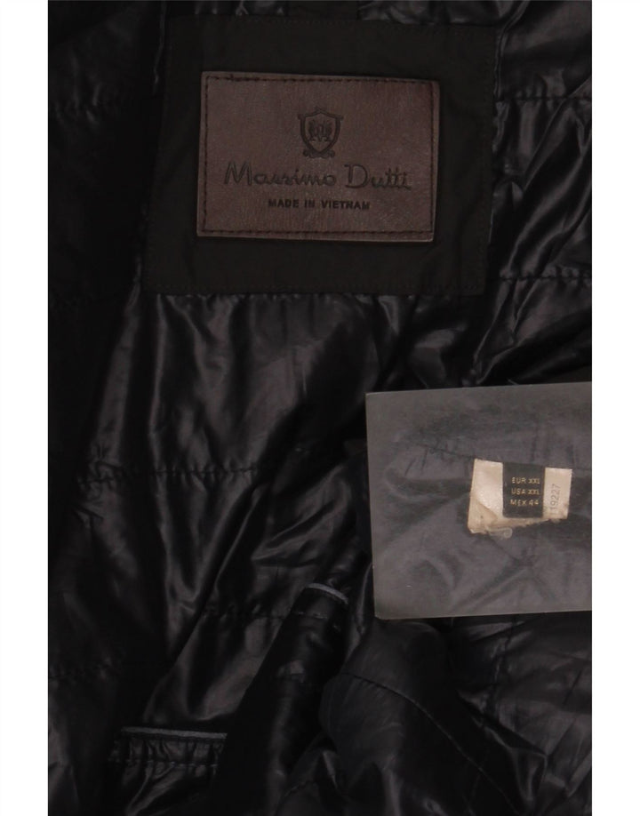 Massimo Dutti Herren Wattierte Weste UK 44 2XL Schwarz