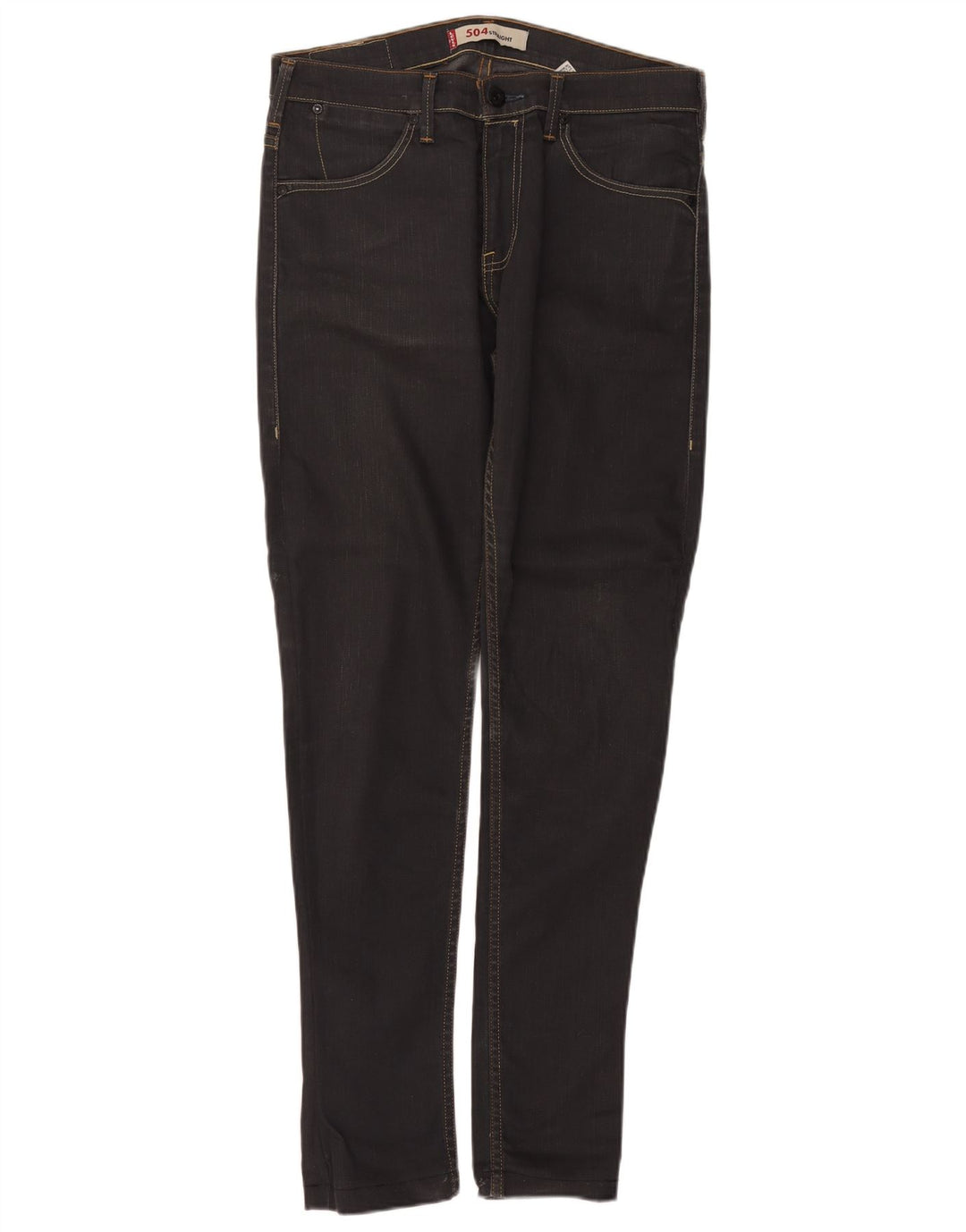 Levi's Herren 504 Straight Jeans W32 L34 Graue Baumwolle