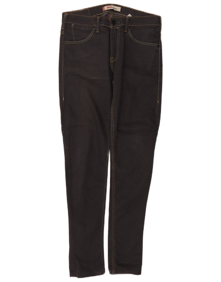 Levi's Herren 504 Straight Jeans W32 L34 Graue Baumwolle