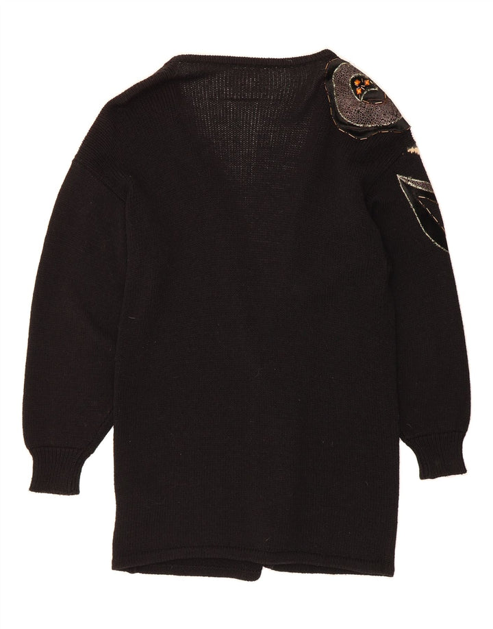 MADELEINE Womens Oversized Longline Cardigan Sweater EU 36/38 Small Black Vintage Madeleine and Second-Hand Madeleine from Messina Hembry 