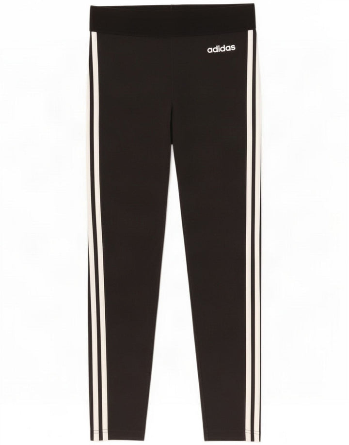 Adidas Damen Leggings UK 12/14 Medium Schwarz