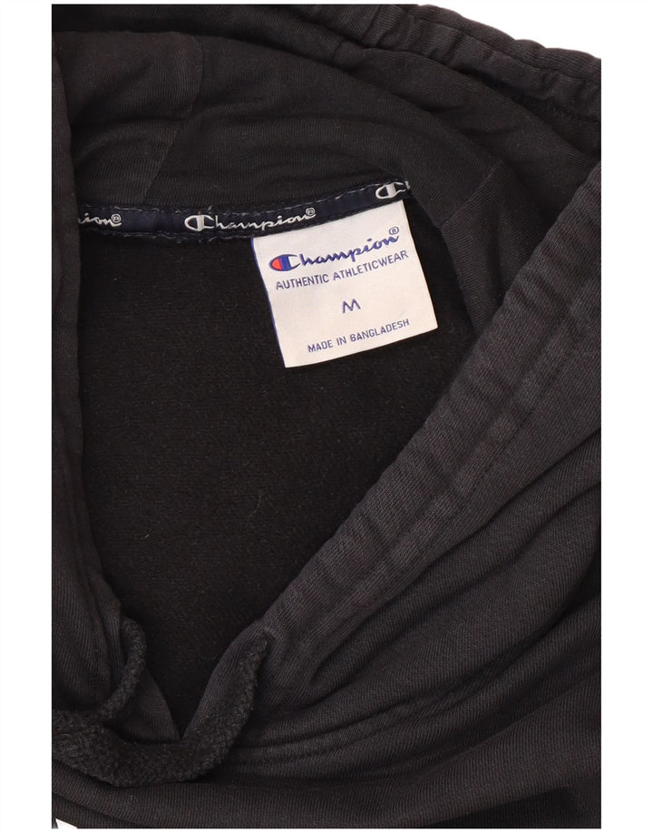 Champion Damen Graphic Hoodie Pullover UK 14 Medium Schwarz