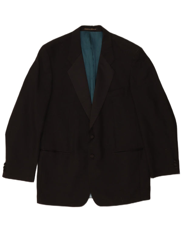 Marks & Spencer Mens St. Michael 2 Button Blazer Jacket UK 44 XL Black