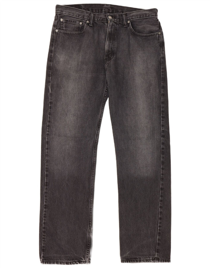 Levi's Herren Straight Jeans W33 L32 Schwarze Baumwolle