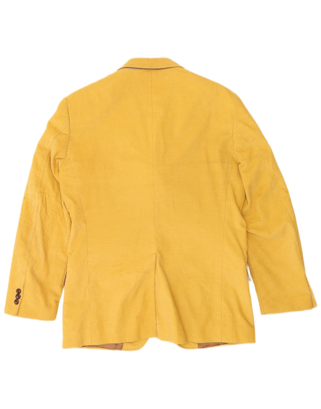 Brooksfield Herren 3-Knopf-Blazer aus Cord, IT 48, mittelgelbe Baumwolle
