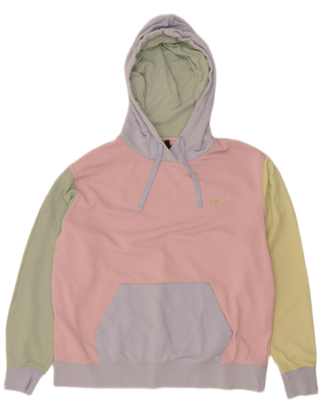 Nike Damen-Pullover mit übergroßem Kapuzenpullover, Gr. 14, mittelgroß, mehrfarbig, Farbblock