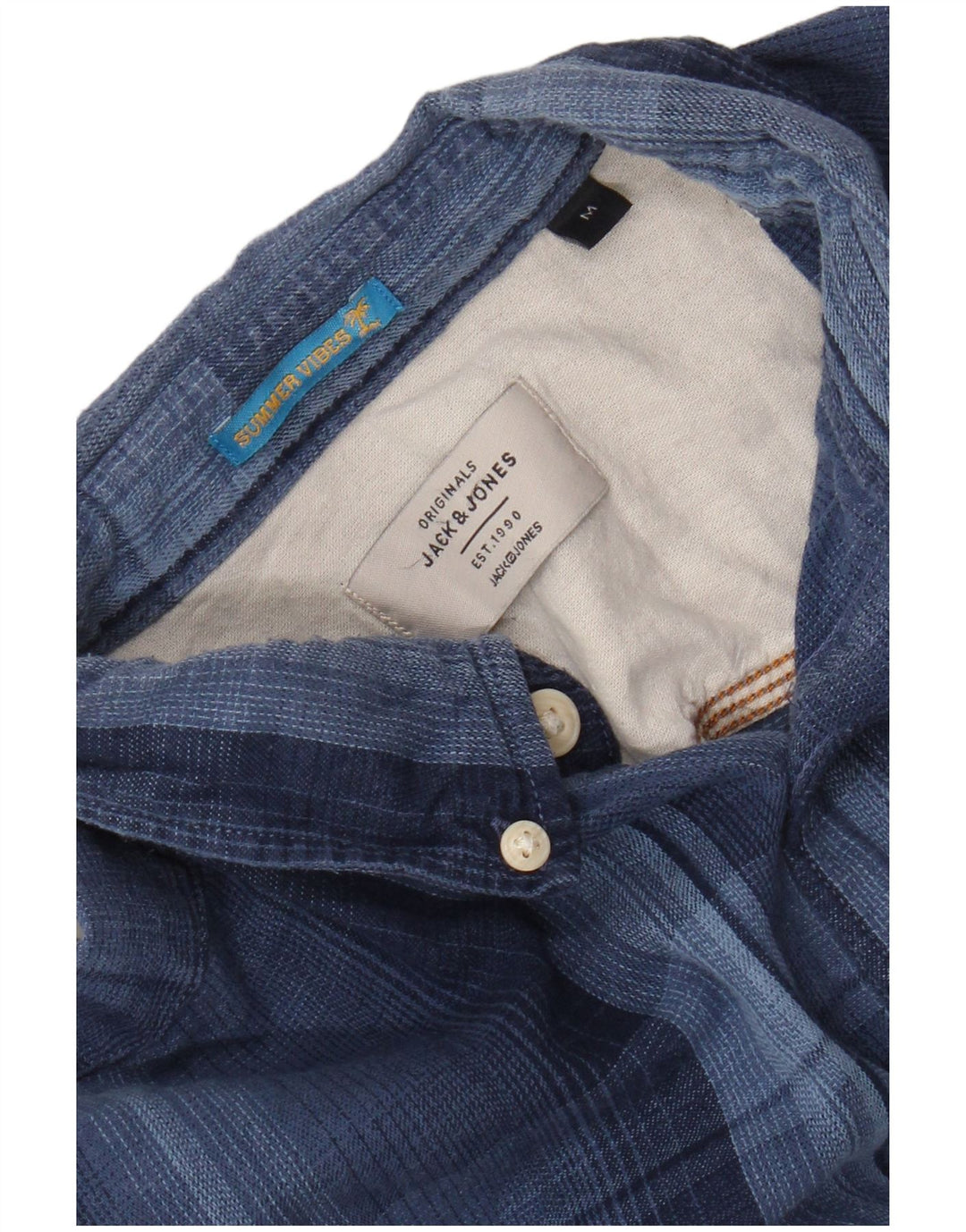 JACK & JONES Herren Flanellhemd Mittelblau kariert