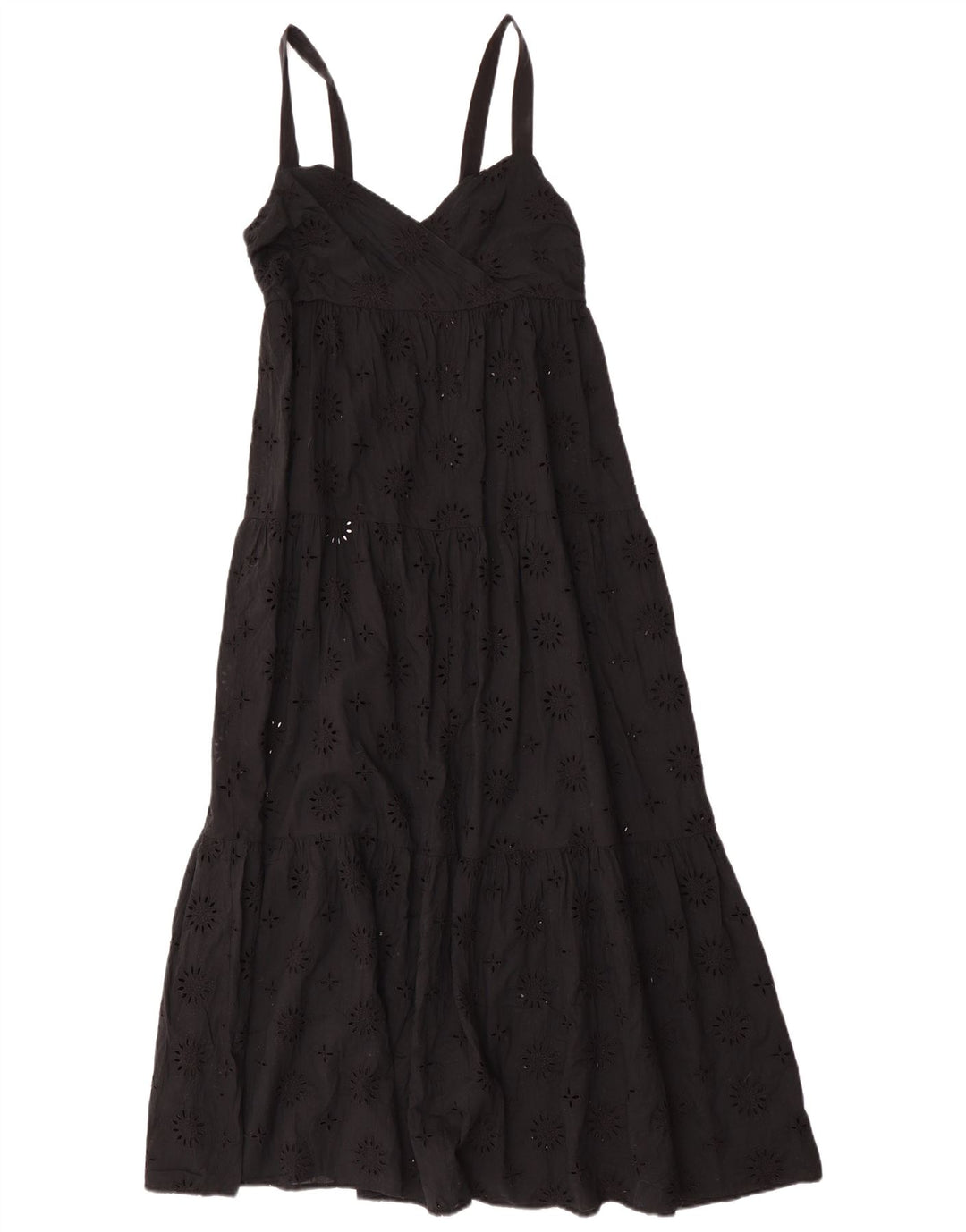 Zara Damen Ärmelloses Maxikleid UK 12 Medium Schwarz