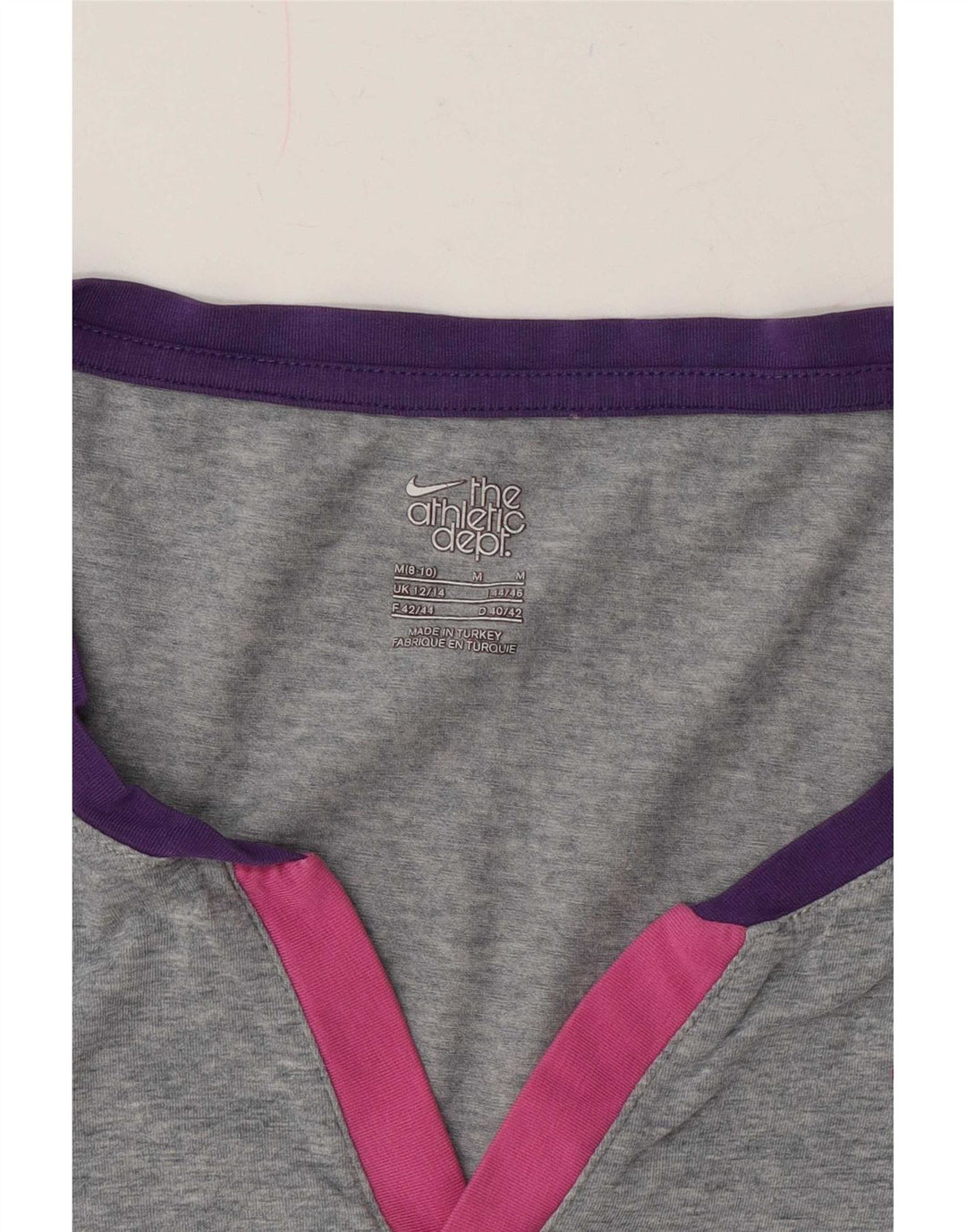 Nike Damen T-Shirt Top UK 12/14 Mittelgrau meliert