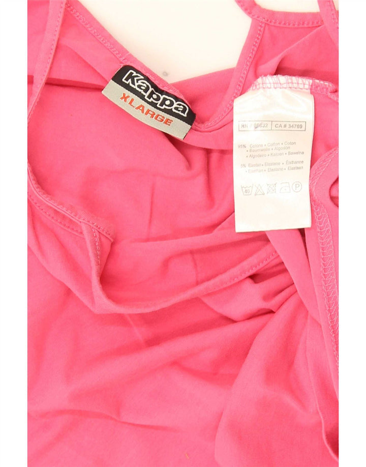 Kappa Damen Crop Cami Top UK 18 XL Rote Baumwolle