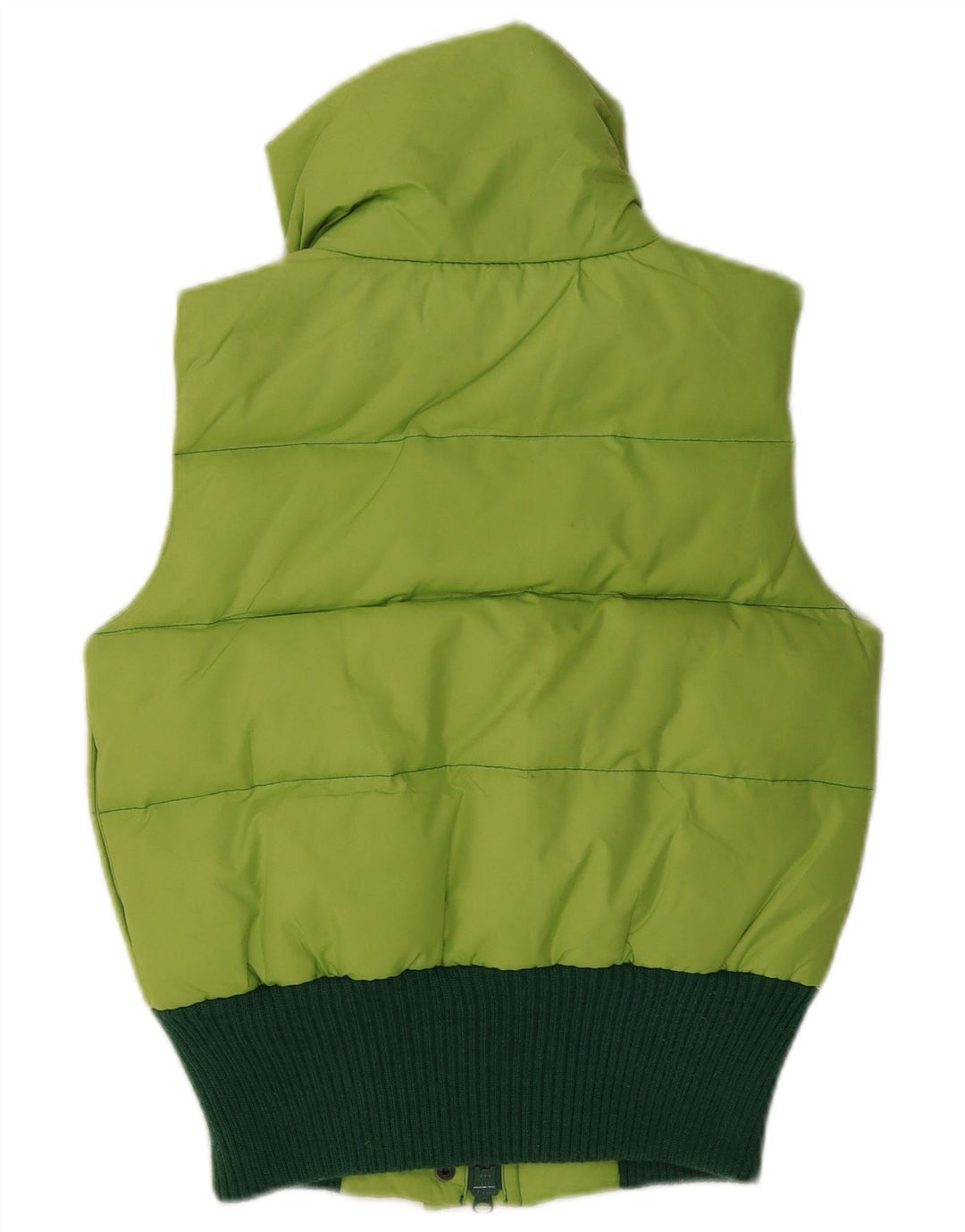 Only Damen Wattierte Weste UK 10 Small Grün Colourblock Polyester