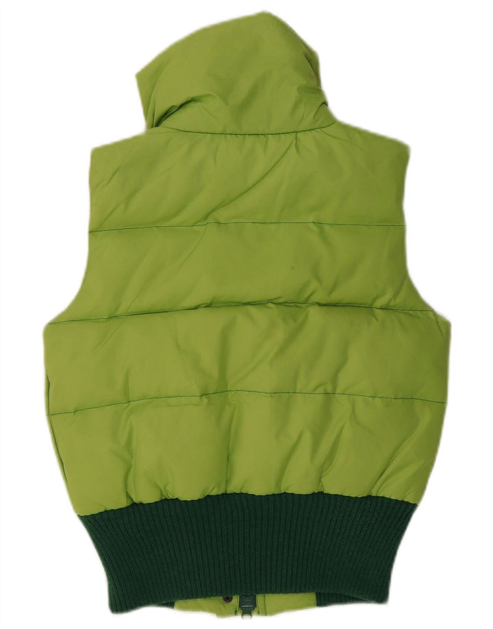 Only Damen Wattierte Weste UK 10 Small Grün Colourblock Polyester