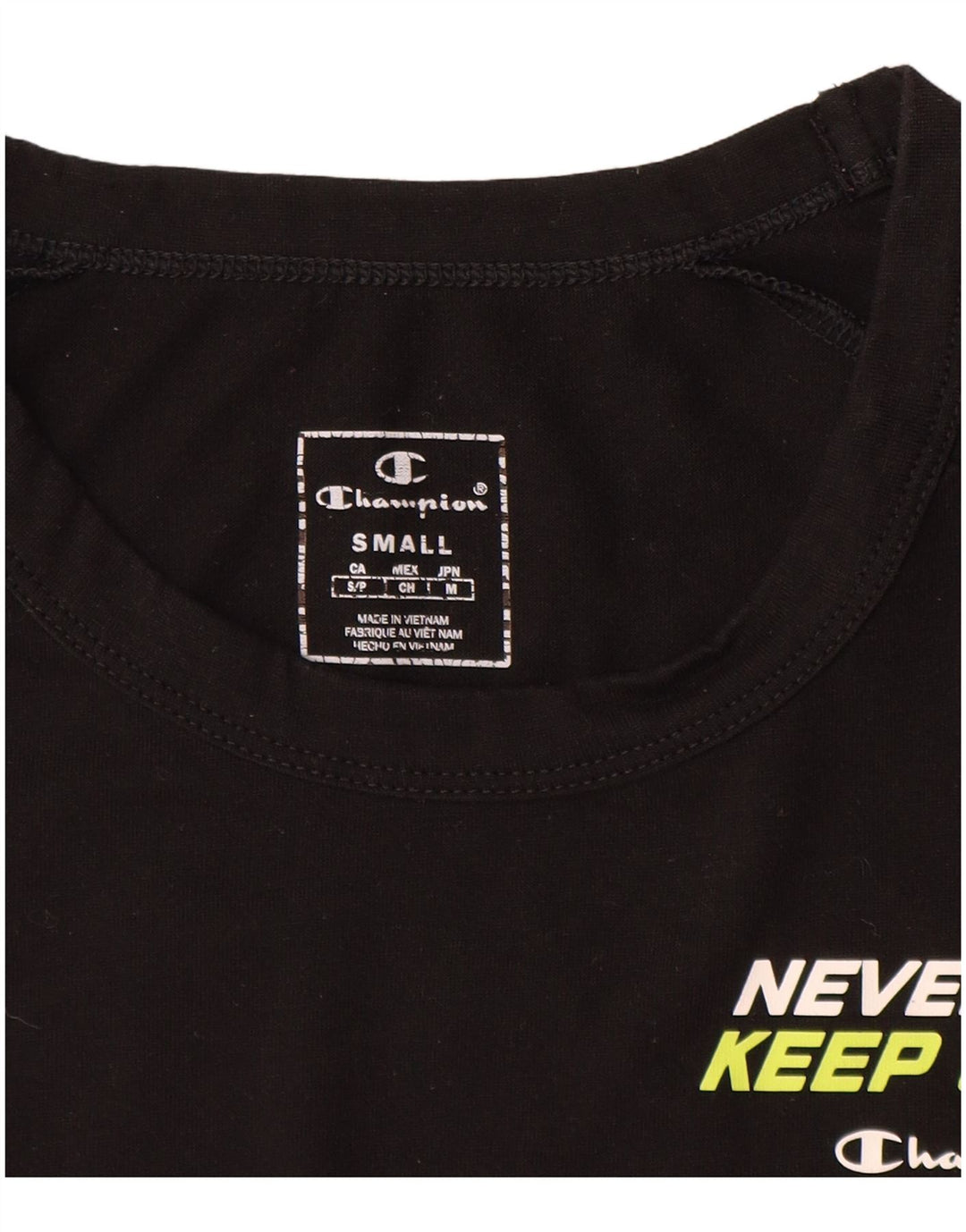 Champion Herren-T-Shirt mit Grafik, Größe S, Schwarz