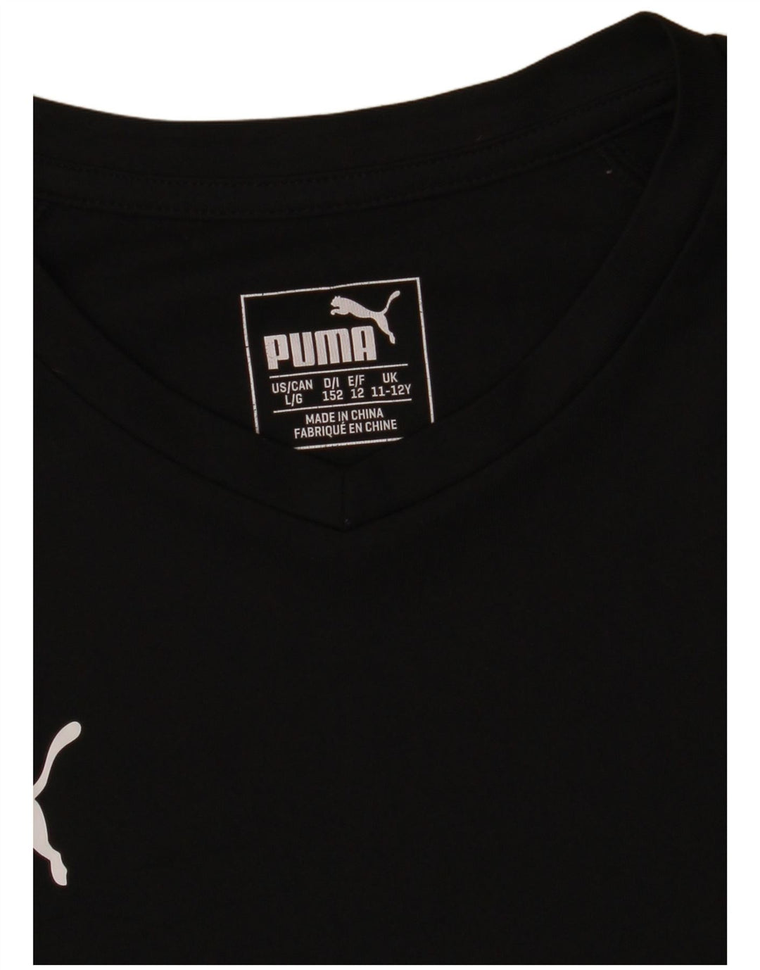 Puma T-Shirt für Jungen, 11–12 Jahre, schwarzes Polyester