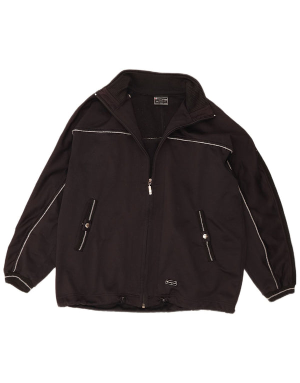 Champion Damen-Trainingsanzug-Oberteil in Übergröße, UK-Größe 10, Größe S, Schwarz, Polyester