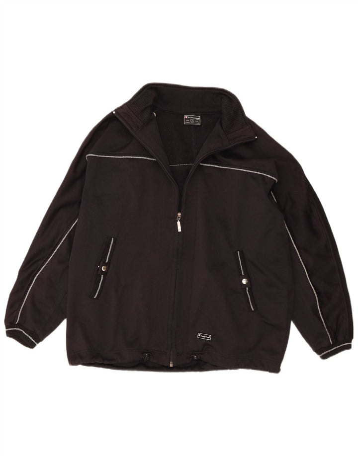 Champion Damen-Trainingsanzug-Oberteil in Übergröße, UK-Größe 10, Größe S, Schwarz, Polyester