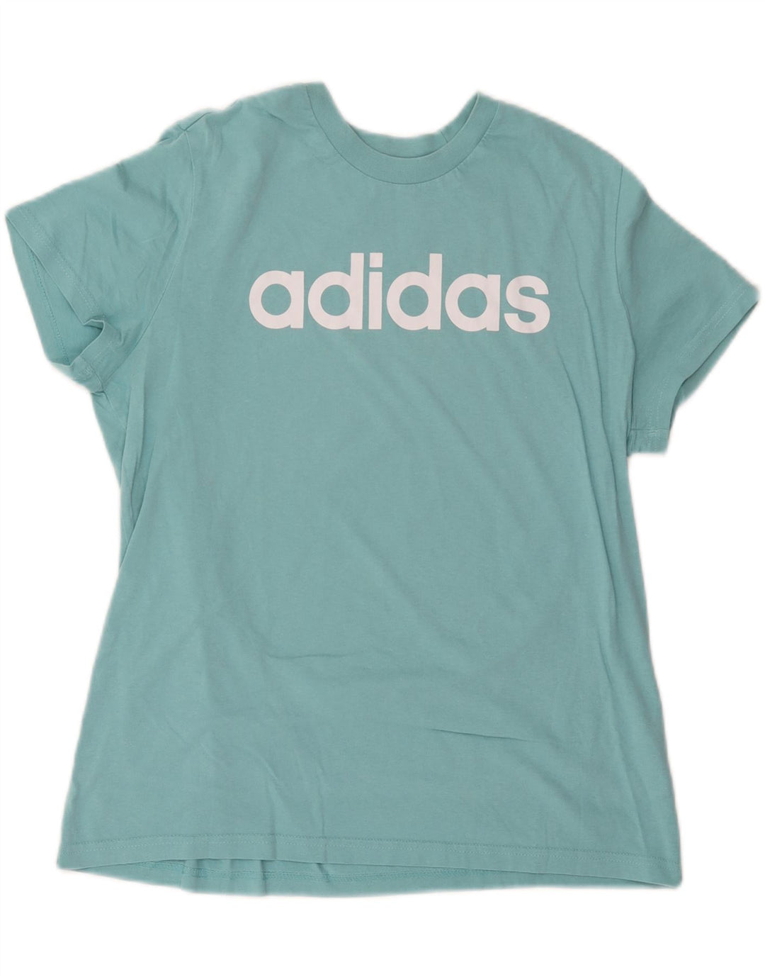 ADIDAS Damen Grafik T-Shirt Top UK 20/22 XL Blaue Baumwolle