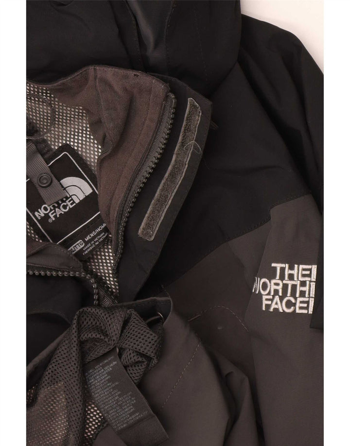The North Face Herren-Regenjacke mit Kapuze, UK 44, 2XL, graues Colourblock-Polyester