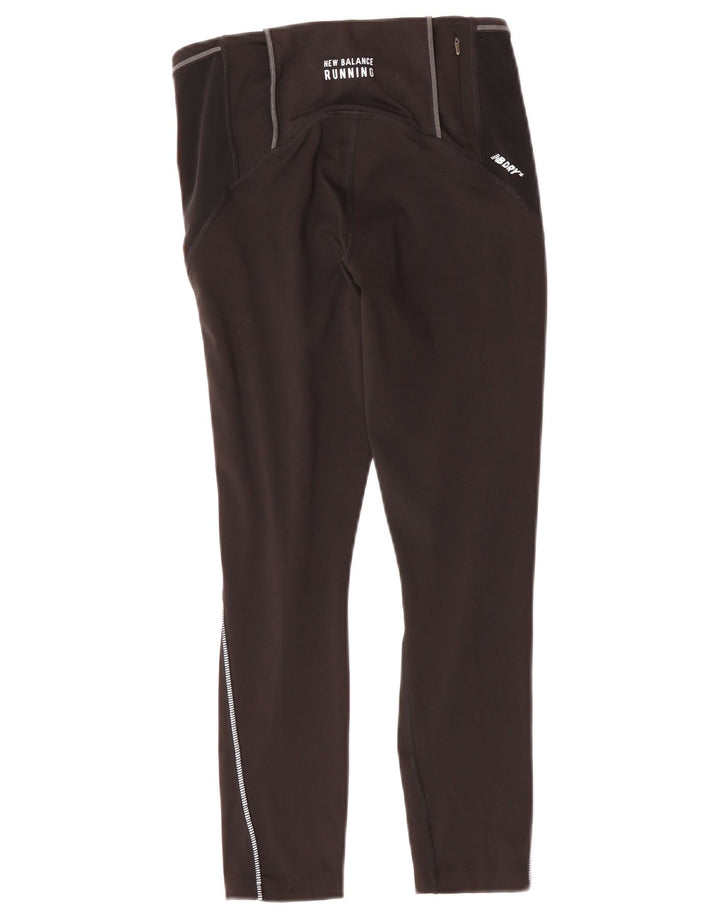 NEW BALANCE Damen Crop Graphic Leggings UK 4 XS Schwarz