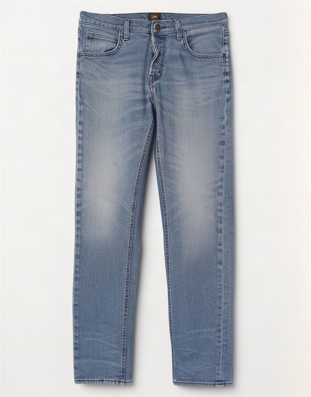 Lee Herren Daren Straight Jeans W34 L34 Blaue Baumwolle