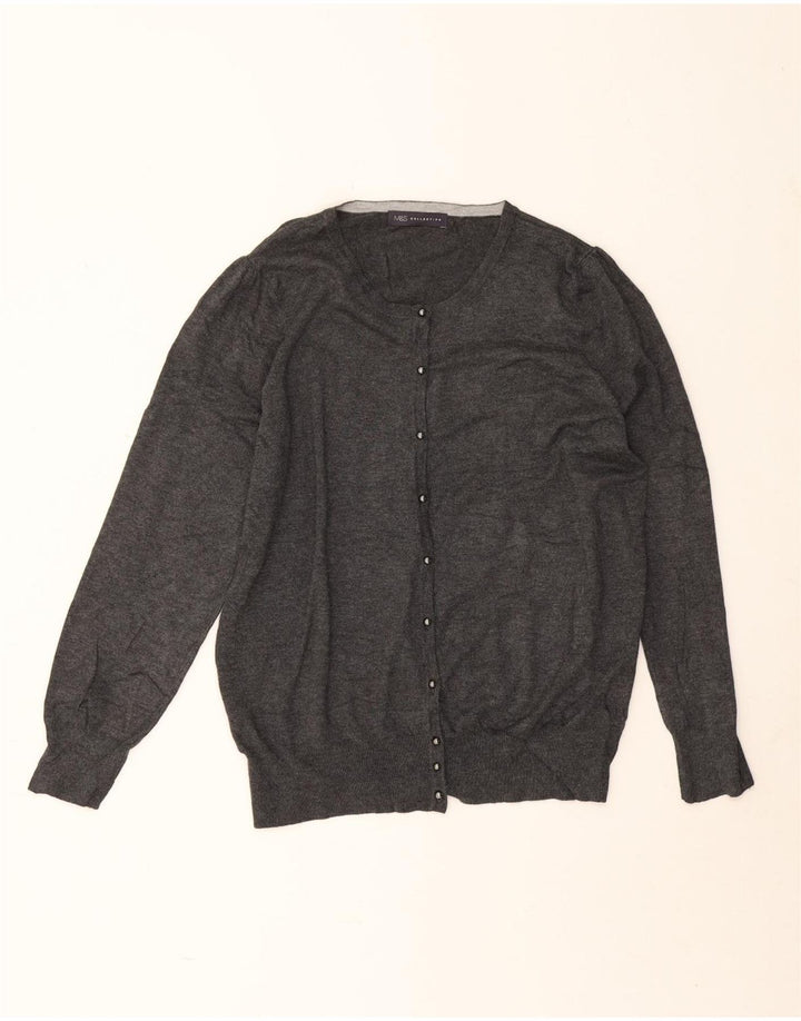 Marks & Spencer Damen-Cardigan-Pullover UK 20 2XL Graue Viskose