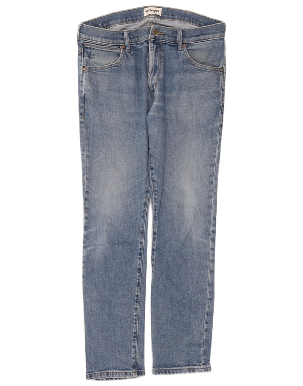 Wrangler Herren Larston Slim Jeans W32 L32 Blaue Baumwolle