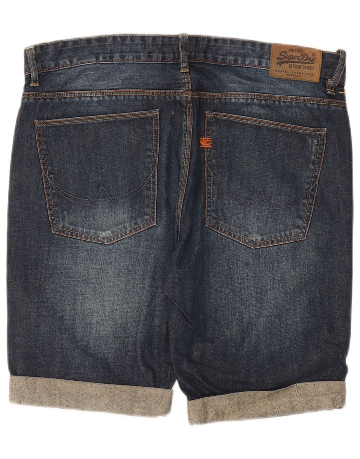 Superdry Herren Slim Denim Shorts W32 Mittelblau