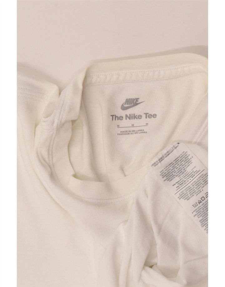 Nike Herren T-Shirt Top aus mittelweißer Baumwolle